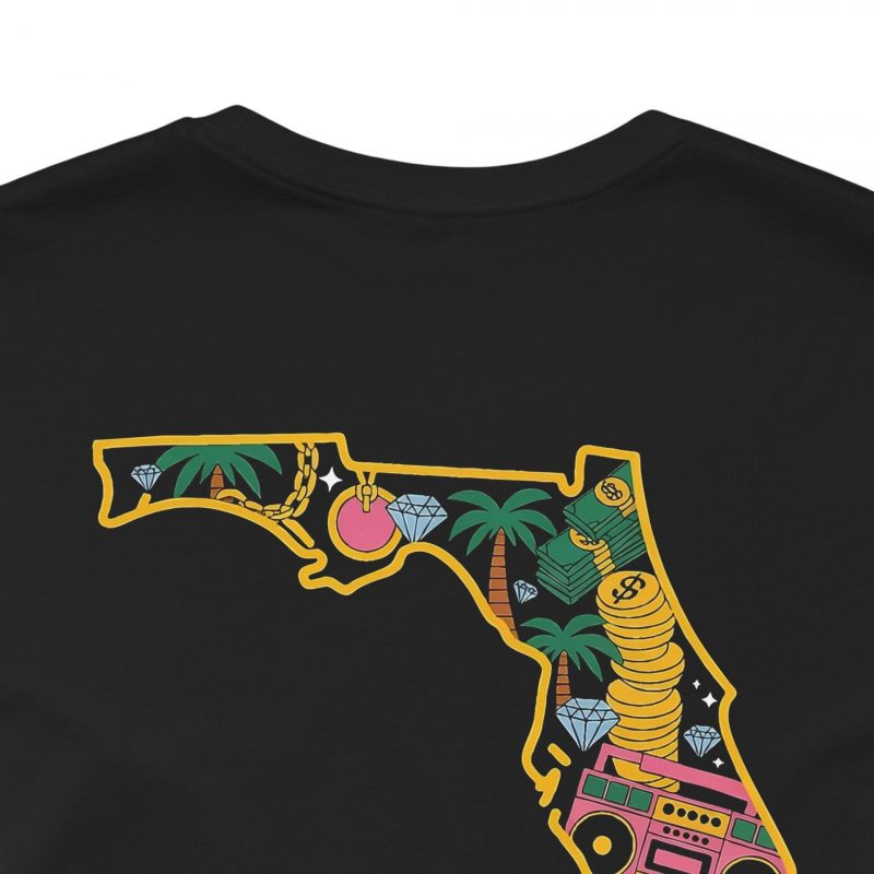 Keep Pushin Entertainment - Florida Gold #1 (Unisex Jersey Short Sleeve Tee) - Image 10